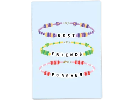 Kaart Blanche Wenskaart ' Best friends bracelets '