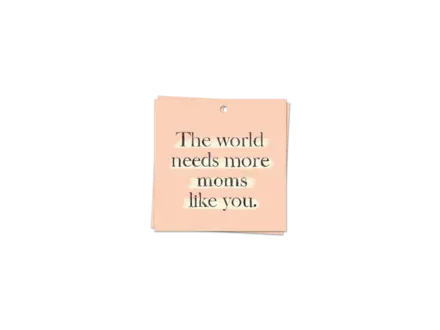 Kaart Blanche Gift-tag ' more moms '