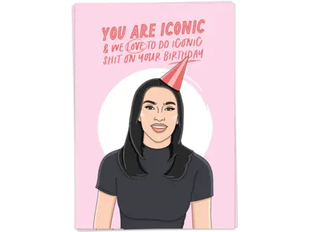 Kaart Blanche Wenskaart ' Iconic birthday '