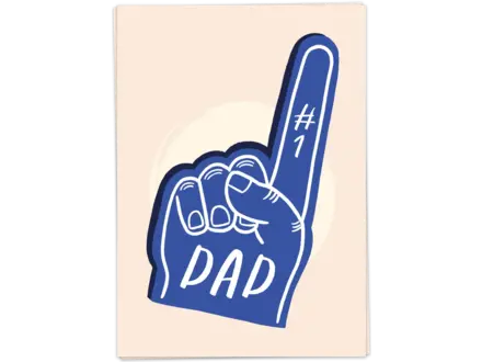 Kaart Blanche Wenskaart " number one dad "
