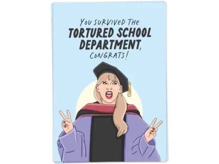 Kaart Blanche Wenskaart " Tortured school department "