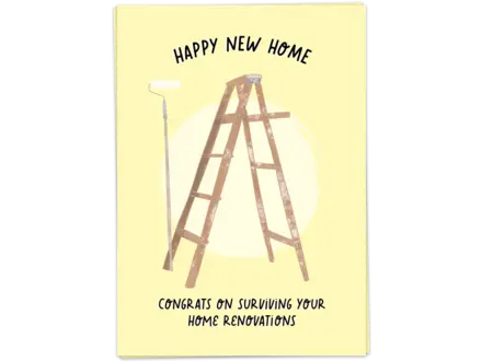 Kaart Blanche Wenskaart " home renovations "