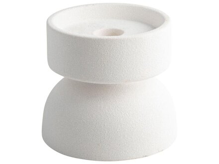 Gusta Kandelaar keramiek wit