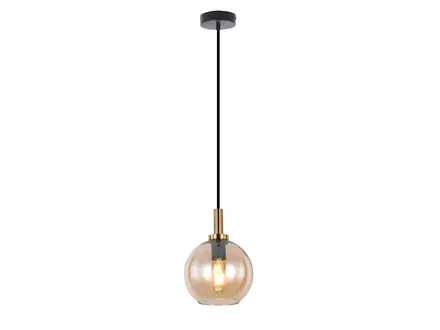 Fantasia Canopy zwart + geborsteld goud (3m kabel) zonder glas