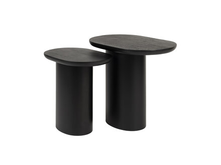 White Label Living Side Table black (Set of 2)