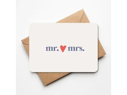 Buro allure Wenskaart Mr & Mrs