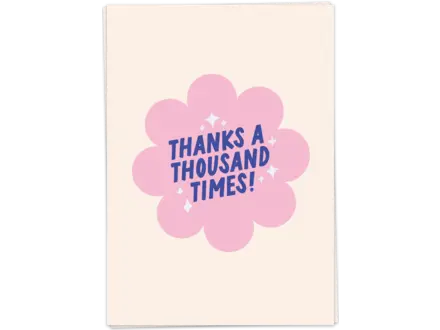 Kaart Blanche Wenskaart " Thousand times "