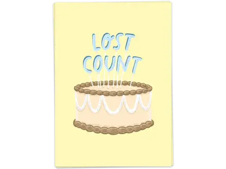 Kaart Blanche Wenskaart " Lost count "