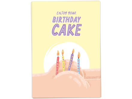 Kaart Blanche Wenskaart " birthday butt cake "