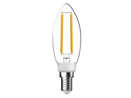 Energetic A-Class E14 C35 485 Lumen 2700 Kelvin Light Bulb Clear