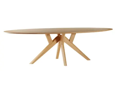 Diadesi Eettafel eiken white wash Ellips 240x115cm Diadesi Eettafel eiken white wash Ellips 240x115cm