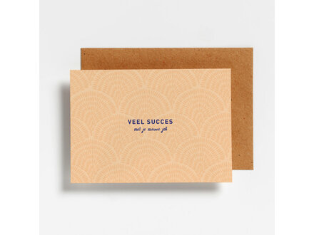 Hello August Wenskaart - Veel succes met je nieuwe job