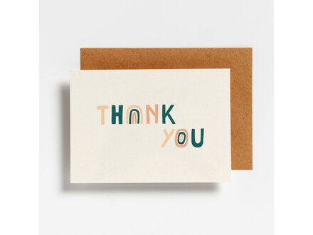 Hello August Wenskaart - Rainbow thank you