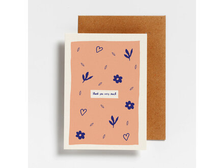 Hello August Wenskaart - Thank you very much