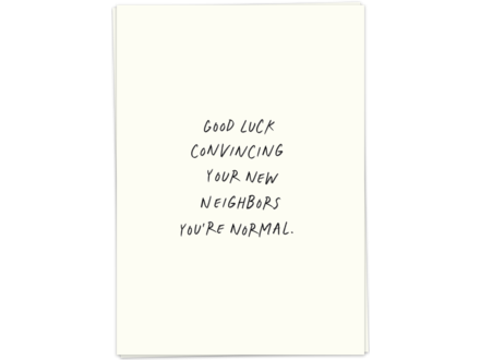 Kaart Blanche Wenskaart ' Neighbors normal '