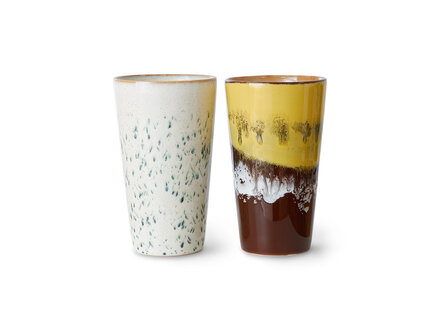 HK living 70s ceramics: Latte mugs, Brine ( set of 2 ) HK living 70s ceramics: Latte mugs, Brine ( set of 2 )