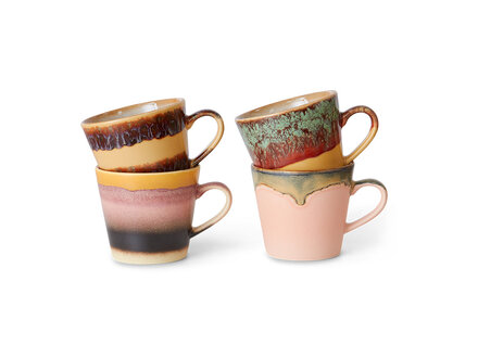 HK living 70s ceramics: cappuccino mugs, vista ( set of 4 )