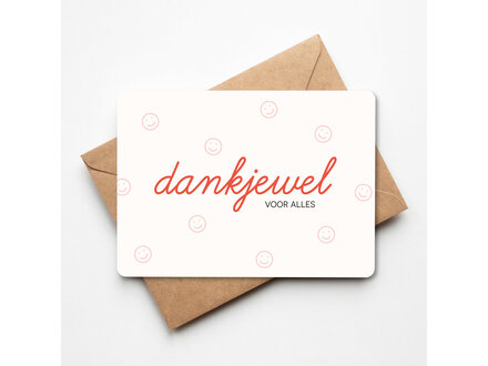 Buro allure Wenskaart - Dankjewel voor alles
