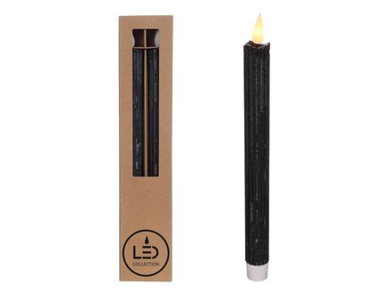 Ideas 4 seasons Diner kaars - LED zwart