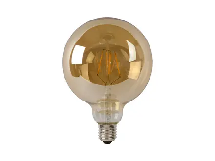 Lucide G125 - Filament lamp - Ø 12,5 cm - LED Dimb. - E27 - 1x8W 2700K - Amber
