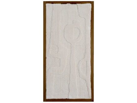 Home67 Wand decoratie Japandi grafische wol natural 40 x 80 cm Home67 Wand decoratie Japandi grafische wol natural 40 x 80 cm