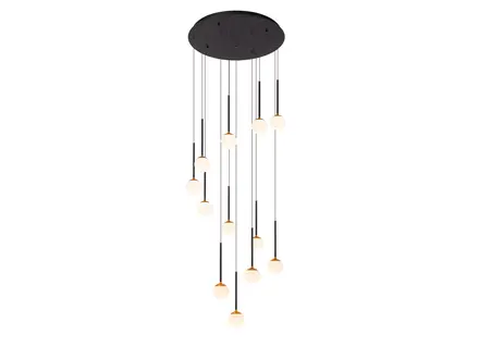 Lucide Calina hanglamp Ø 69,9 cm - LED Dimb. - CCT - 12x7W 2200K/3300K - Zwart Lucide Calina hanglamp Ø 69,9 cm - LED Dimb. - CCT - 12x7W 2200K/3300K - Zwart