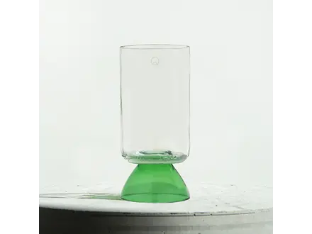 Q de bouteilles Glas op voetje ( set van 2 ) Q de bouteilles Glas op voetje ( set van 2 )