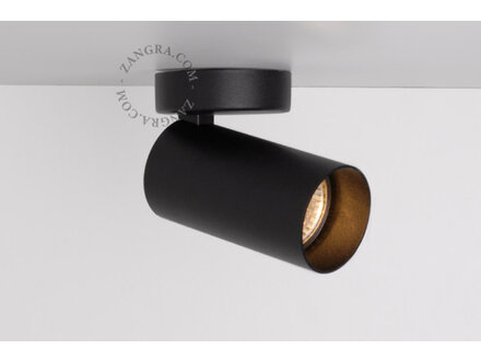 Zangra Zwarte LED opbouwspot excl GU10