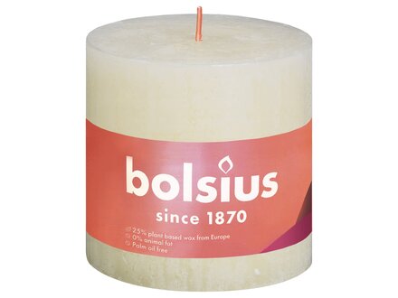 Bolsius Rustiek pilaarkaars 100/100 ivoor Bolsius Rustiek pilaarkaars 100/100 ivoor