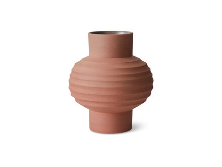 HK living Handcarved terracotta bulb vase HK living Handcarved terracotta bulb vase