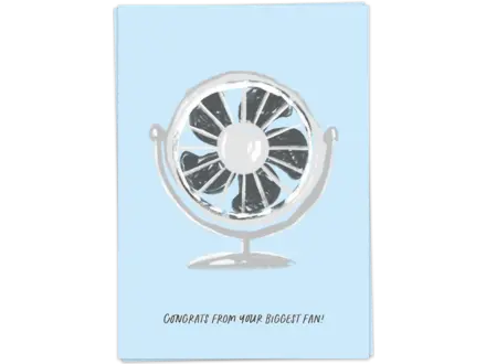 Kaart Blanche Wenskaart ' Biggest fan '