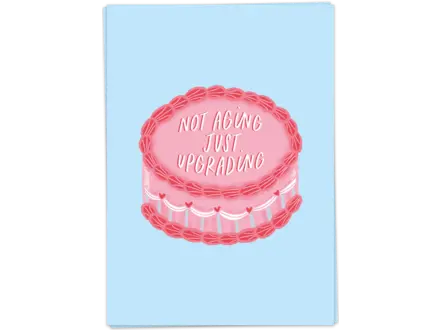 Kaart Blanche Wenskaart ' Upgrading '