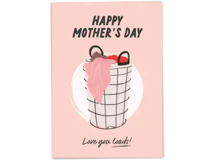 Kaart Blanche Wenskaart ' Laundry basket '