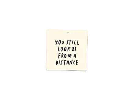 Kaart Blanche Gift-tag ' 21 distance '