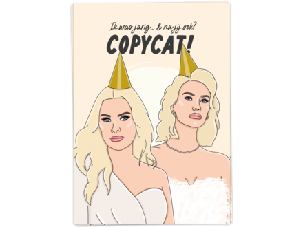 Kaart Blanche Wenskaart " Copycat " Kaart Blanche Wenskaart " Copycat "
