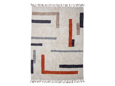 Bloomingville Jue Vloerkleed, Natuur, Katoen L200xB140 cm