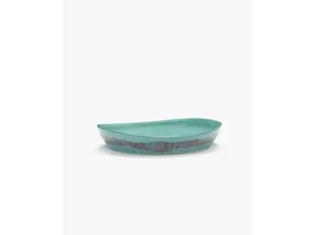 Ottolenghi Diepe serveerschaal S azure - red stripes Feast