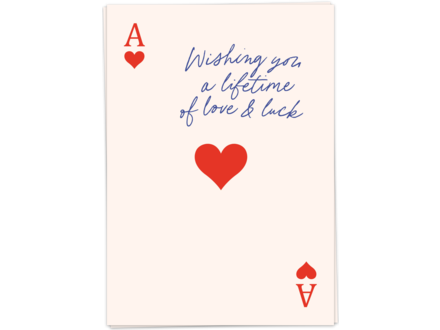 Kaart Blanche Wenskaart ' Ace card '