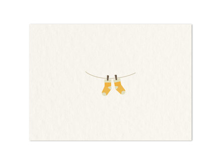 The Card Company Wenskaart " Baby Sokken "