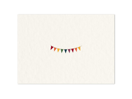 The Card Company Wenskaart " Kleurrijke Slinger "