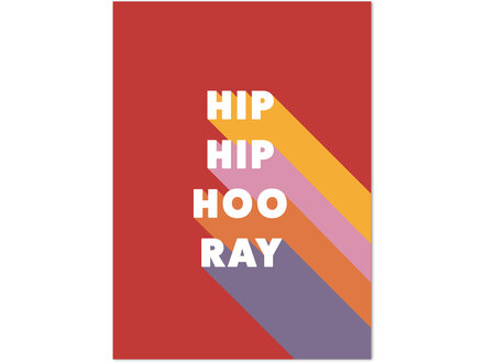 The Card Company Wenskaart " Hip Hip Hooray "