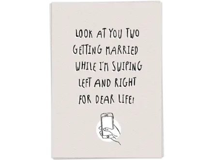 Kaart Blanche Wenskaart 'Getting Married! '