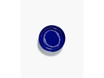 Serax Diep bord donkerblauw - witte strepen Feast