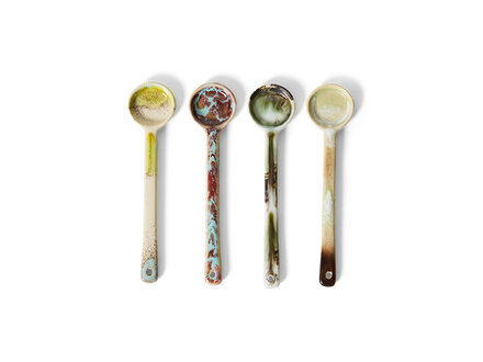 HK living 70s ceramics: spoons M, blend (set of 4)