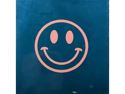 Yett Tegeltje "Smiley blauw"