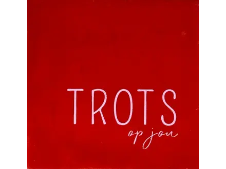 Yett Tegeltje "Trots op jou" rood/babyrose