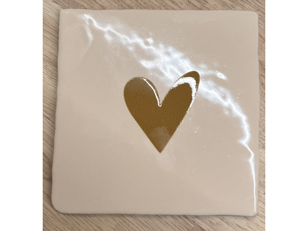 Yett Tegeltje "Hartje goud"