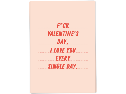 Kaart Blanche Wenskaart ' F*ck Vday '