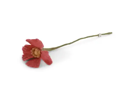 Gry&Sif Vilten Poppy Bloem - Framboos