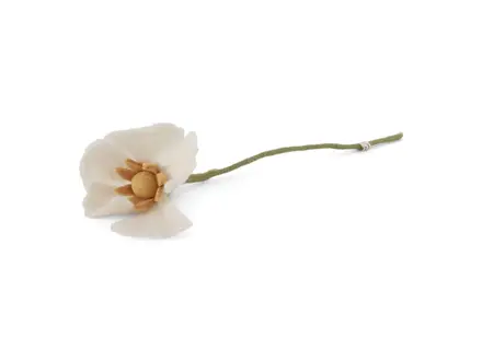 Gry&Sif Vilten Poppy Bloem - wit